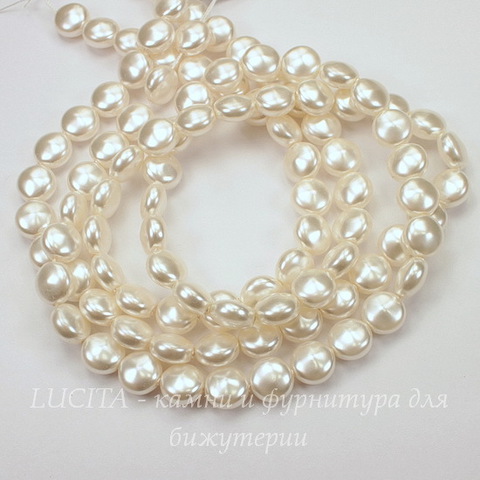 5860 Хрустальный жемчуг Сваровски Crystal White круглый плоский 10 мм