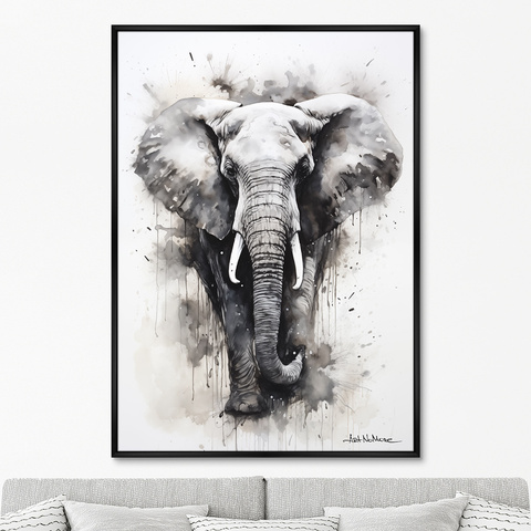 ArtNoMore - Репродукция картины на холсте Walking elephants, No 1, 2024г.