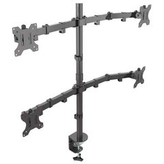 Настольный кронштейн для 4х мониторов ONKRON D421E чёрный