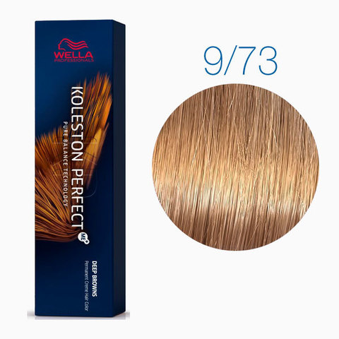 Wella Koleston Deep Browns 9/73 (Очень светлый блонд коричнево-золотистый Золотой тик) - Стойкая краска для волос