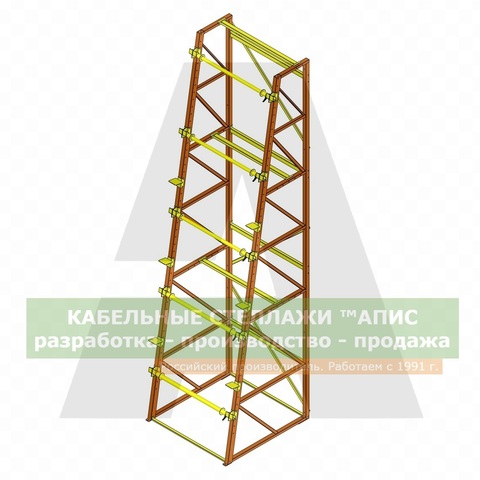 Металлический стеллаж для кабельных барабанов МКС-587 ™АПИС