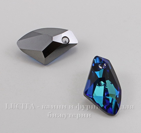 6656 Подвеска Сваровски Galactic Vertical Crystal Bermuda Blue (19 мм)