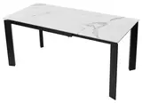 фото 5 Стол CORNER 120 GLOSS STATUARIO WHITE SOLID CERAMIC / BLACK, DISAUR на profcook.ru