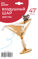 К Фигура, Бокал Мартини, Золото, 47''/119 см, 1 шт.