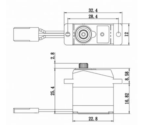 Сервопривод Savox SH-0263MGP (2.2 кг/см, 0.10 сек/60°, 15г)