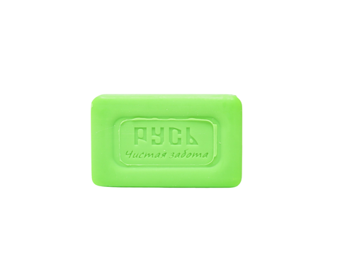 Мыло Туалетное Твердое Русь Чистая Забота Ярко Зеленое 180 гр