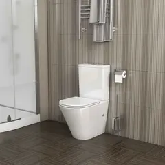 Унитаз - компакт Grossman GR-4450SQ Tornado безободковый с тонким сиденьем (605x380x825)