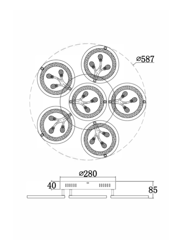 Потолочный светодиодный светильник Freya Bodge FR10017CL-L92W