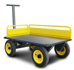 Тележка с поворотной осью Walzmatic 3000. Пневматические колеса