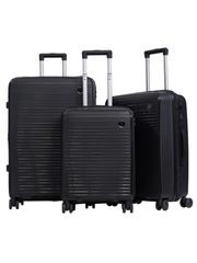 Чемодан полипропилен Черный ЛЮКС (S) 55х20х37 см/2,4 кг2