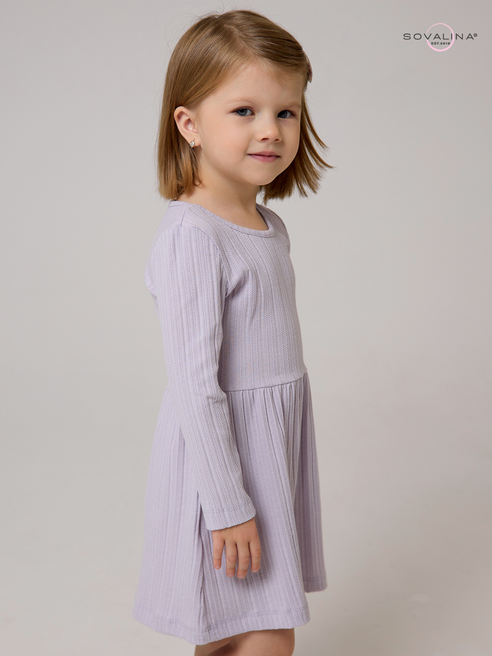 Платье Эля косичка лаванда