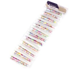 Набор пайеток Alingar, форма - цветы, 6 цветов х 2 шт, 2,1 гр, "Перламутр" (микс), блистер, 12 шт, тубус, пакет с европодвесом