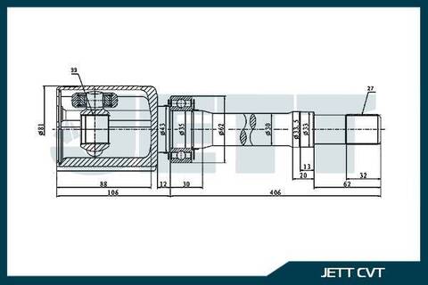 ШРУС внутренний JETT V40-1701