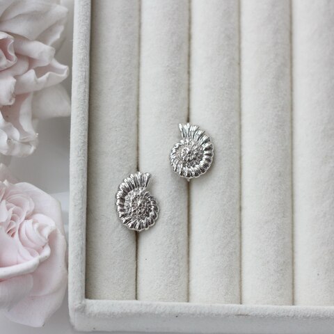 Швензы Ракушки 17*12 мм с английским замком, родий, Ш128