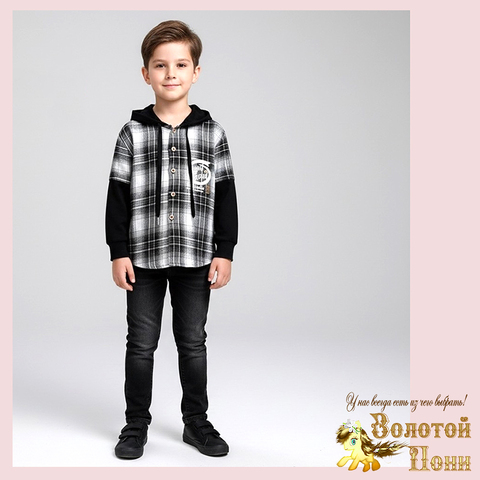 Рубашка с капюшоном (5-9) 260202-Q2064