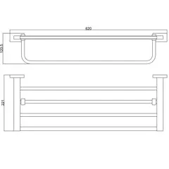 Полка для полотенец BELZ B90224, хром