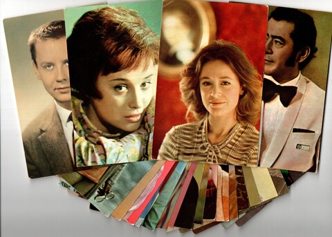 Подборка открыток с артистами СССР - 70, 80-е годы - 25 штук — чистые, без повторов