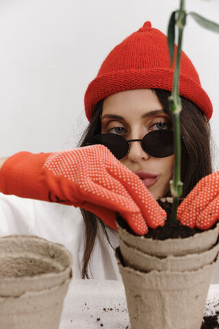 Шапка Бини | Красный