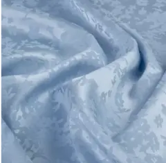 Атлас жаккард "Моар", 95 гр/м2, 150 см, голубой