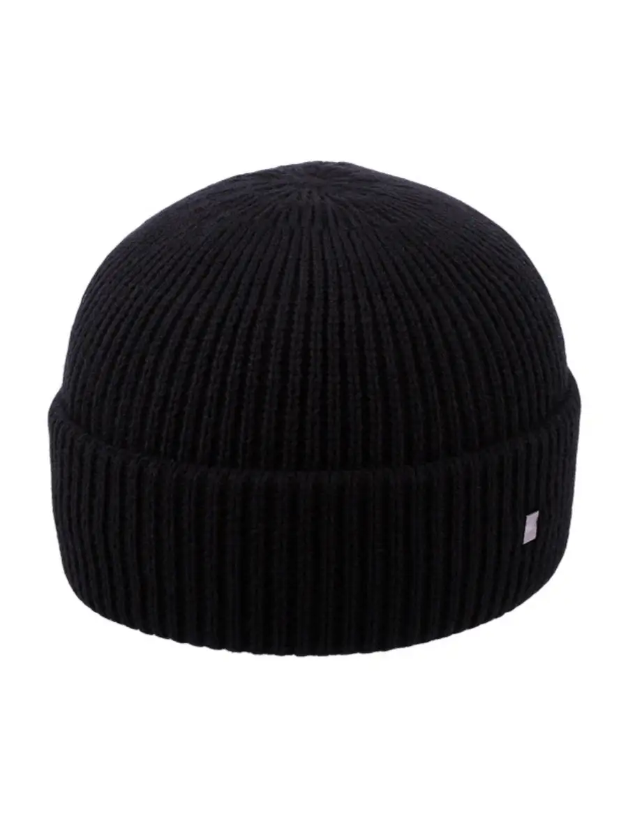 Шапка мужская зимняя шерстяная вязаная с подкладкой утеплителем из флиса, зимние мужские шапки