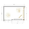 Cezares LUX-AH-FS-11-120/80-C-GM Душевой уголок