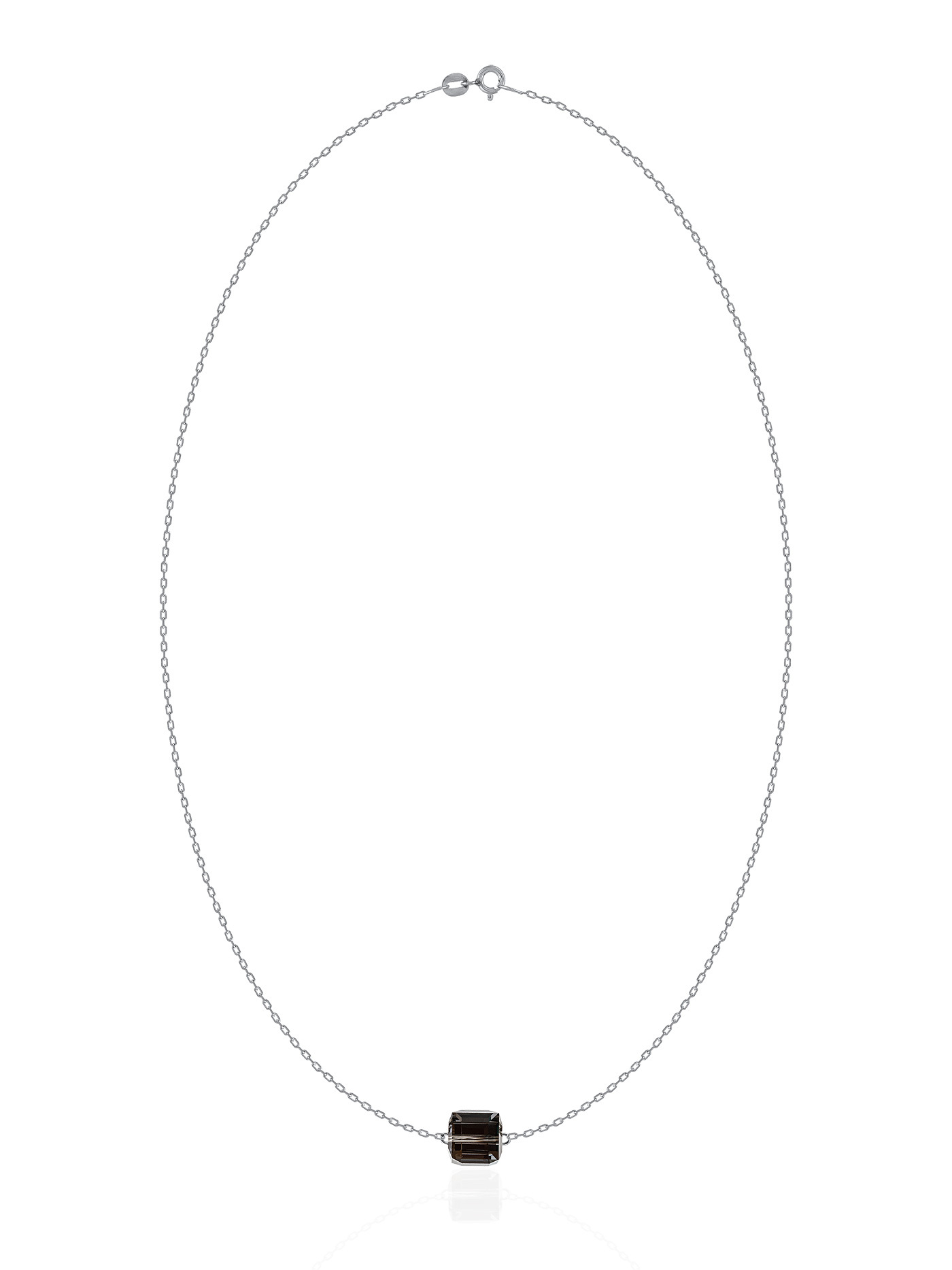 Серебряный чокер на шею с кристаллом Swarovski Silver Nigh