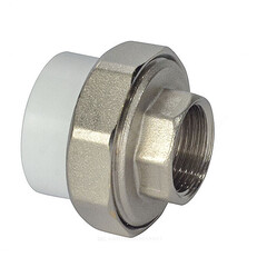 Муфта PP-R комбинированная разъемная белая Дн 25х1" ВР RTP (РосТурПласт) 10617