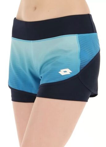 Женские теннисные шорты Lotto Top W IV Short 2 - blue atoll/navy blue