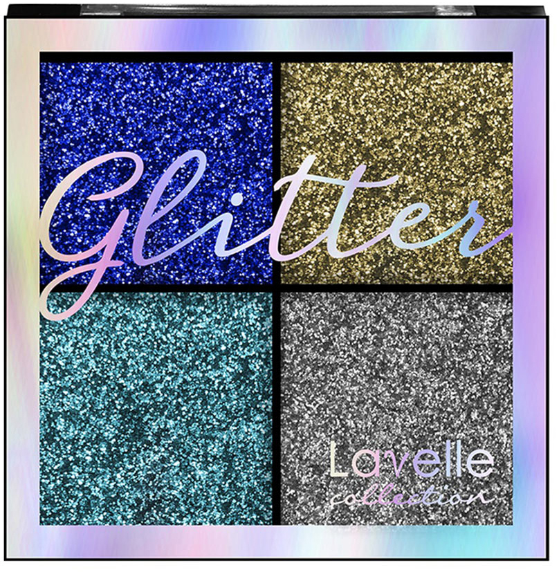 LavelleCollection Тени 4-цветные для век Glitter тон 01 Королевская роскошь