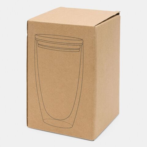 Стакан с двойными стенками BAMBOO ART L, термостойкий, объем ок. 450 ml