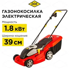 Газонокосилка электрическая DDE LME 3918 (шир 39 см 1,8 кВт выс 25-65 мм сборник) (791-738)