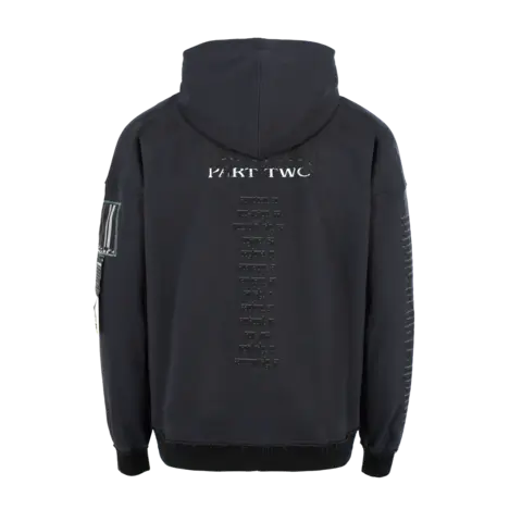 Худи Heartz zip Part-Two:Dark Two-Tone Distressed черная