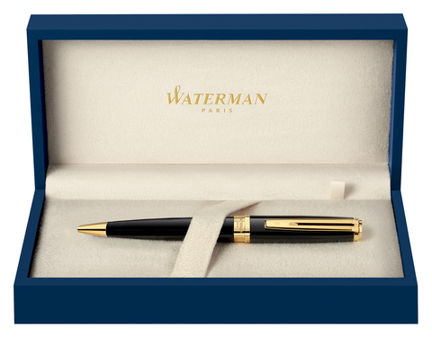 Шариковая ручка Waterman Exception, цвет: Slim Black GT, стержень: Mblue123