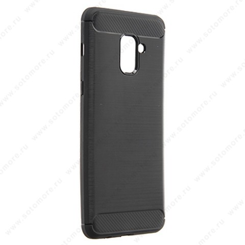 Накладка Carbon 360 силиконовая для Samsung Galaxy A8 Plus A730 2018 черный