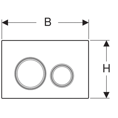 Кнопка для инсталляции GEBERIT Sigma 21 (115.884.SI.1)
