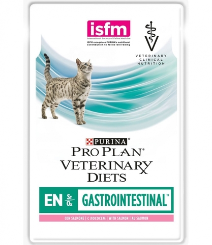 Pro Plan Veterinary Diets EN пауч для кошек и котят при расстройствах пищеварения (с лососем) 85 г