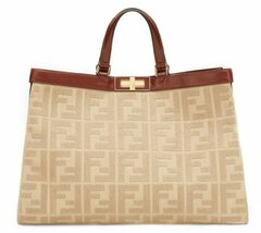 Сумка Fendi Peekaboo X-tote бежевый