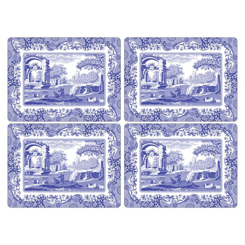 Набор плейсматов Pimpernel Голубая Италия 40x30 см, 4 шт, на пробке