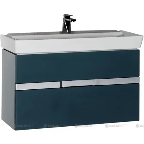 Aquanet 183361 Компл.2 - Тумба Виго 100 цв.сине-серый RAL-7031 (183361)