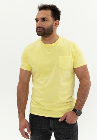 Футболка Bowery NYC однотонная с карманом Slub Limelight