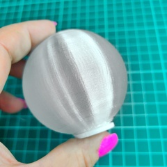 Плафон без основания на резьбе. 5см. Пластик