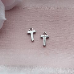 Подвески буквы T, U, V, W, X, Y, Z родий, 8 мм, 1 шт, П772, П773, П774, П775, П776, П777, П778