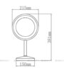 Aquanet 2209D 2209D Зеркало косметическое,настольное с LED подсветкой круглое диам 21,5 см (204516)