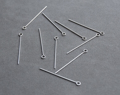 Пин с колечком, 30мм, покрытие родий