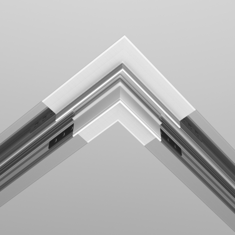 Коннектор угловой 90° встраиваемый под ГКЛ 9,5мм Maytoni Exility TRACL034-42W-R