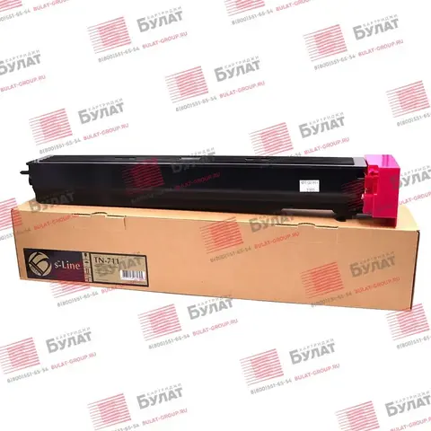 Тонер-картридж БУЛАТ s-Line TNP-711M для Konica Minolta bizhub C654, C754 (Пурпурный, 31500 стр.)