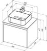 Aquanet 242574 Тумба Nova Lite 60 1+1 ящ. цв бел.глянец (242574)
