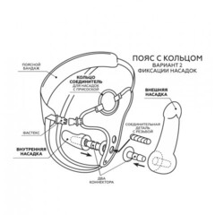 Пояс премиум класс (S) WOMAN SIMPLEX с 3 насадками