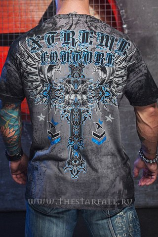 Xtreme Couture | Футболка мужская IRONWORK X1667 от Affliction спина