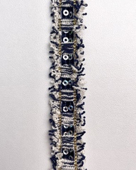 Тесьма с пайетками , цвет: сине-белый , ширина 22 мм